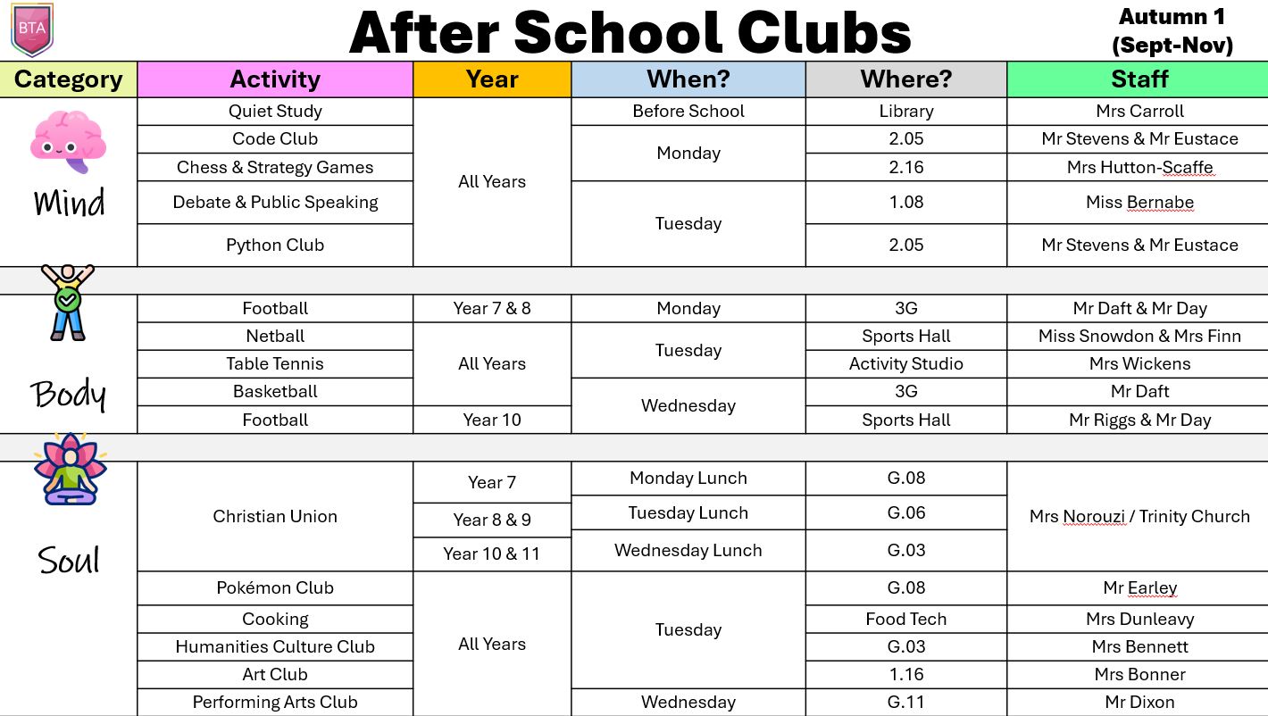 After School Clubs